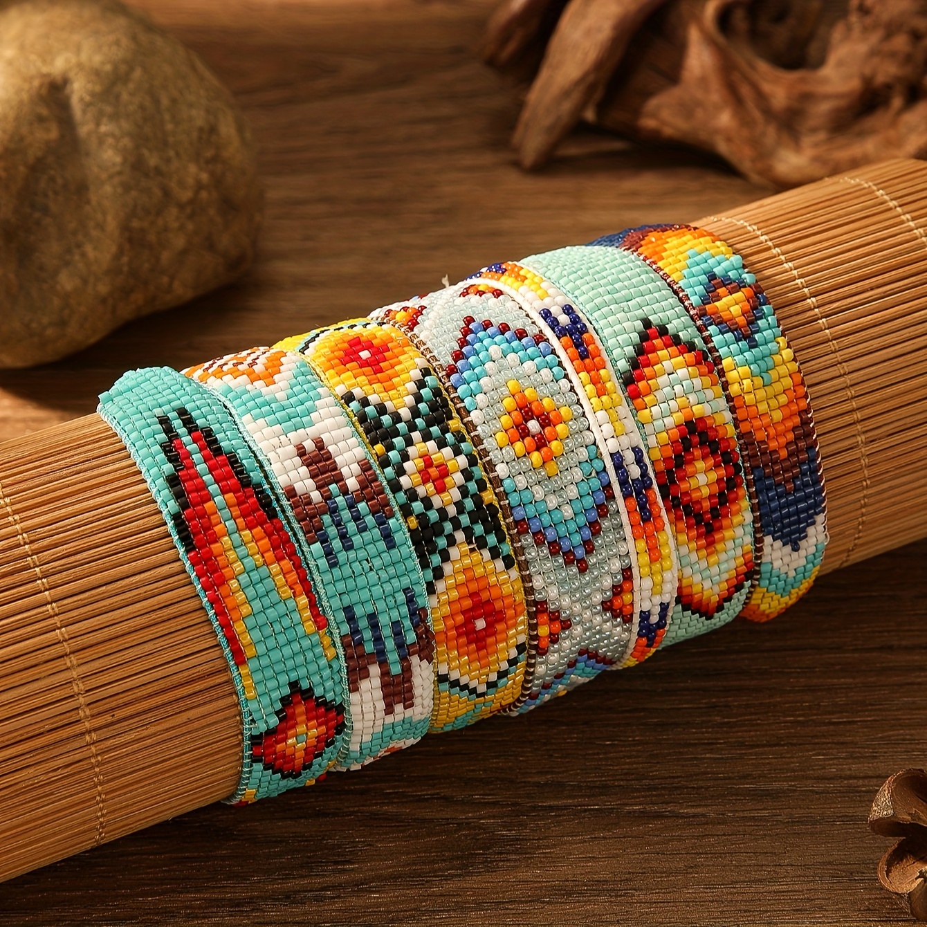 Bohemian Tila Beads Bracelet Handmade Colorful Beads Woven - Temu