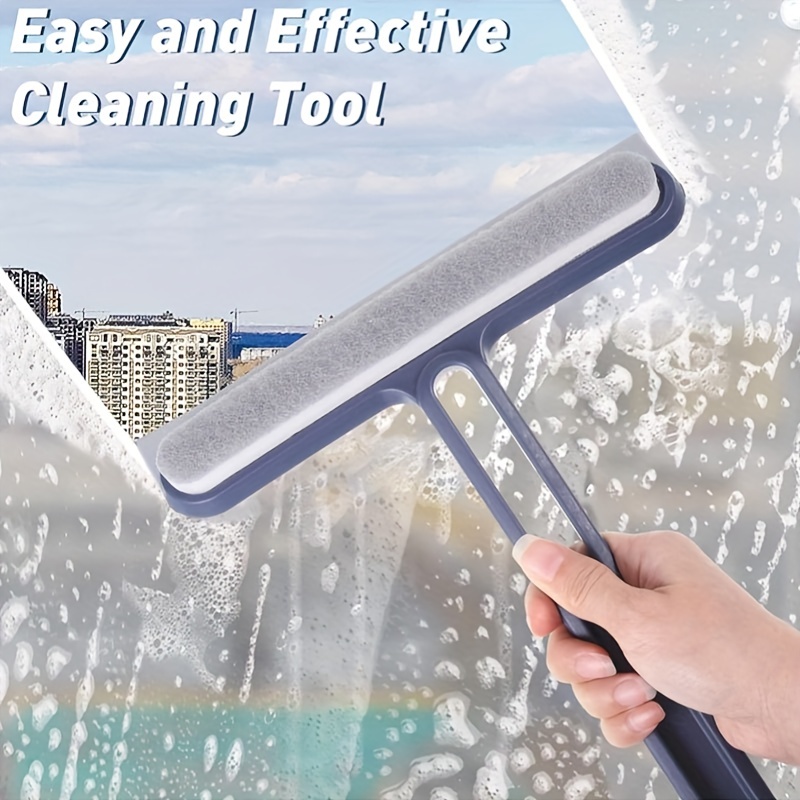 1pc Glass Scraper Water Wiper And Cleaning Brush Multi-functional