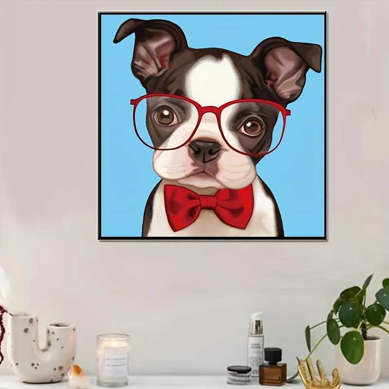 A Group Of Cute Dog Diamond Painting Kit Full Diamond, Diamond Painting Kit,  Digital 5d Drilling Jewelry Paint For Adults, With Diamond Art Painting Kit,  Perfect For Home Decor And Room Wall