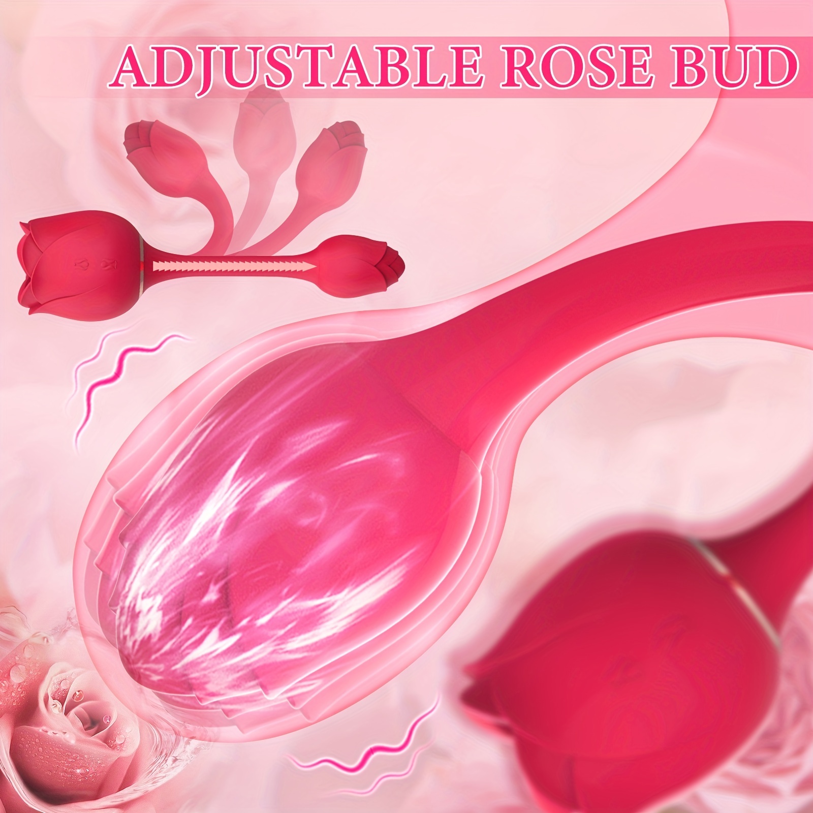 1pc Rose Sex Toy Vibrator Rose Sex Clitoral G Spot Stimulator For Women With 9 Powerful
