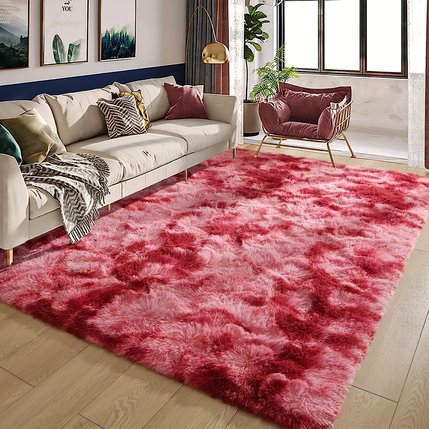 Alfombras para sala de estar moderna alfombra de lana de seda gruesa en la  habitación de los niños decoración del hogar moderno mullido y suave