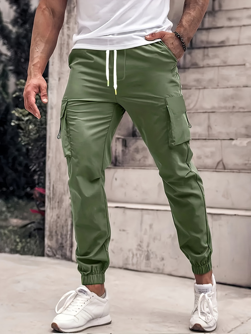 Pantalon De Jogging Ample Homme - Poches Latérales, Taille élastique, Pour Sport Et Décontracté