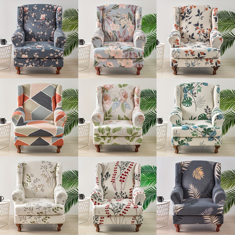  Forros para silla de Comedor De 4, fundas para silla con  respaldo de alas tropicales con estampado de hojas verdes, protector de  asiento, elástico, extraíble y lavable, fundas para silla de