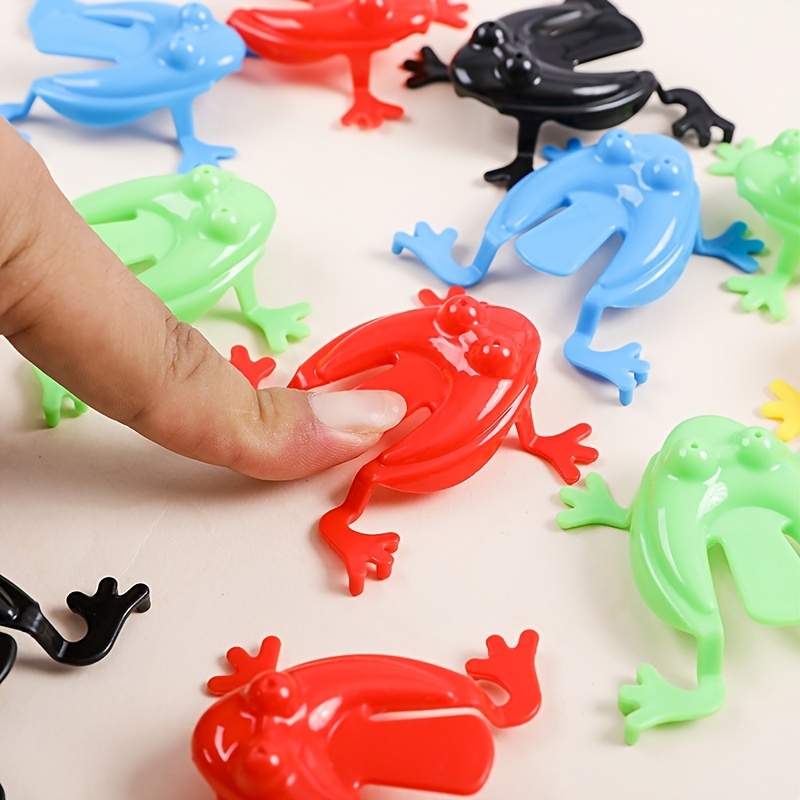 Plastic Bouncing Frog Jumping Toy Frogs Finger Pressing - Temu Canada