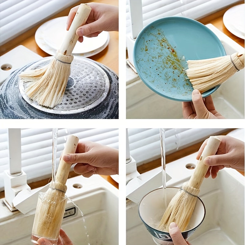 3PCS Soap Dispensing Dish Brush with Holder, Kitchen Dish Wand
