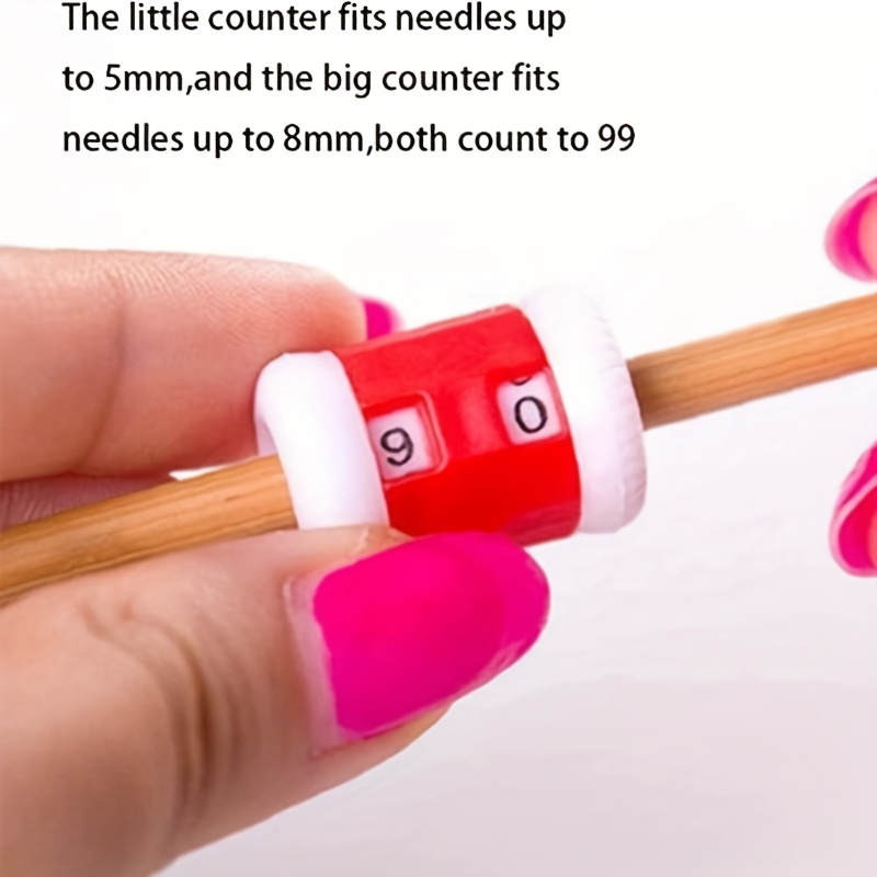  1 Piece Row Counter Knitting Counter Stitch Counter Stitch  Marker Counter Knitting Crochet Stitch Marker Manual Knitting Tool for Home  Travel, Pink