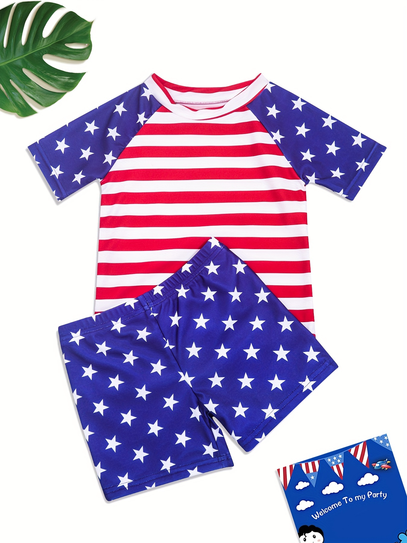 Boys Star And Stripe Swimming Suit Swimming Trunks & Tops For Beach ...