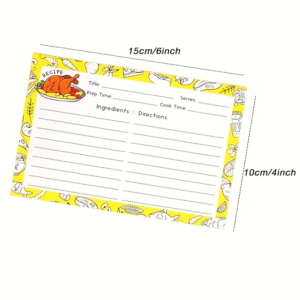 Premium Recipe Cards Double Sided Kitchen Design Kitchen - Temu