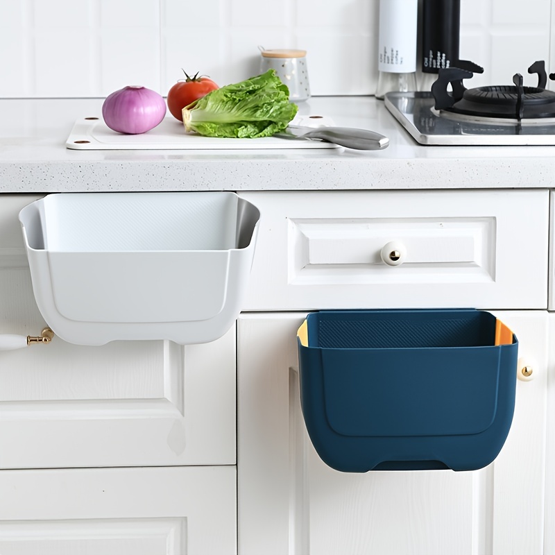 BlueSnail - Cubo de basura plegable para colgar en la cocina, pequeño y  compacto para armarios, coches/dormitorios (azul… - Multicleaners