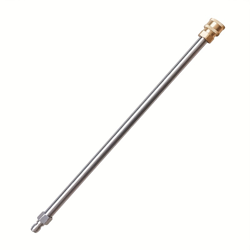 

1pc 17inch High Pressure Lance Washer Gun Extension Wand 1/4" Quick Connect Stainless Steel Car Washer Lance Extension Spray Wand