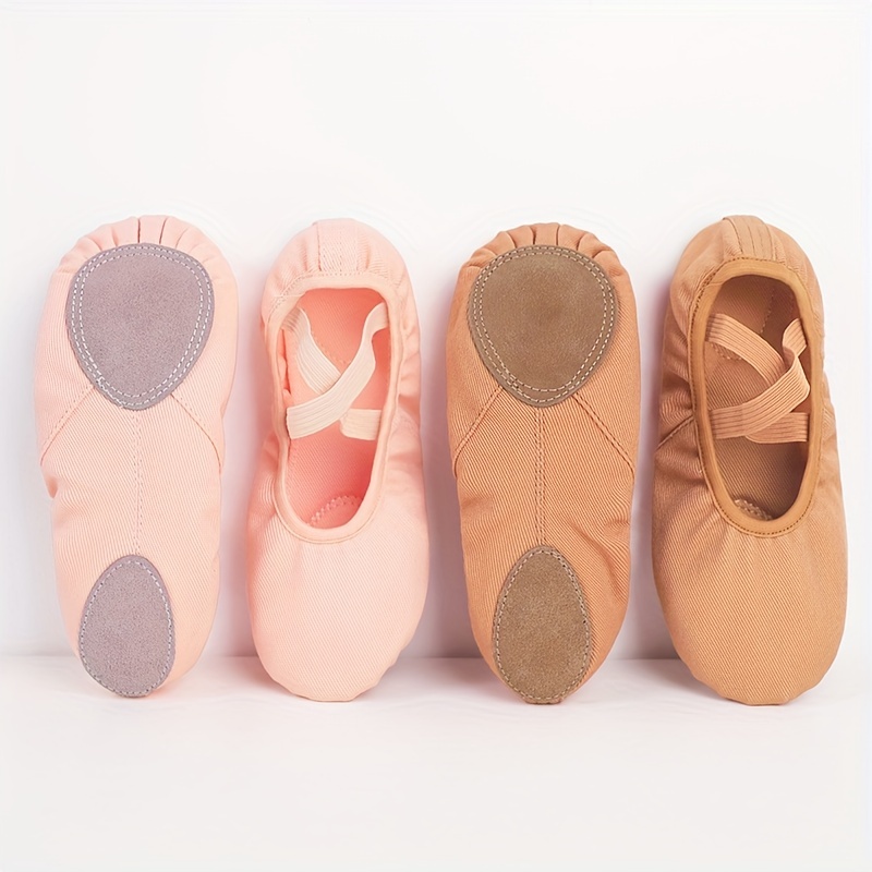 Zapatos de Ballet de lona para niña, zapatillas de baile de Ballet