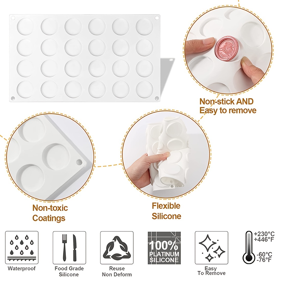 600pcs White Wax Seal Stickers Removable Sticky Stickers Wax Seal Stamp Kit