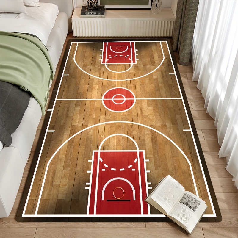 N/A KIKOM Sport Fans Basketball Tapis Tapis Rond Sport Tapis Antidérapant  Tapis Art Déco Salon Tapis Chambre Ménage Tapis Tapis en Peluche Tapis