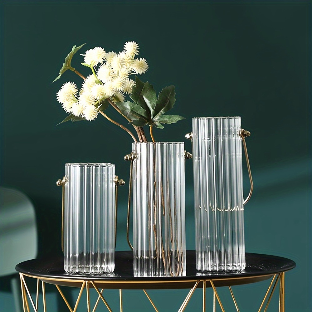 Per vasi vetro cristallo decorazione domestica trasparente fiori secchi  idroponica texture vaso per l'arredamento del soggiorno