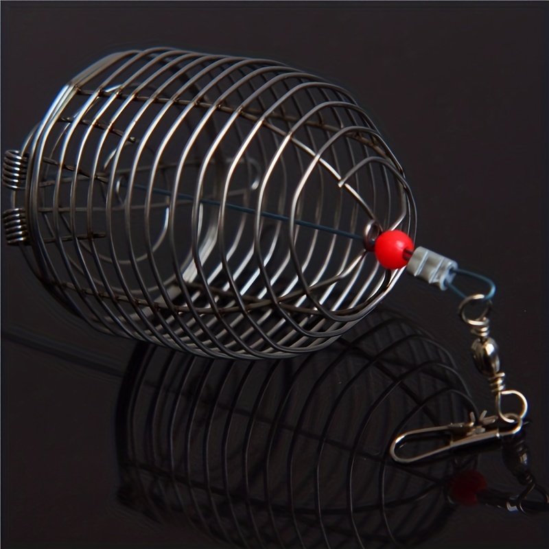 Stainless Steel Bait Cage Basket Feeder HolderFishing Lure Cage Fishing  Accessories Carp Fishing Bait Basket