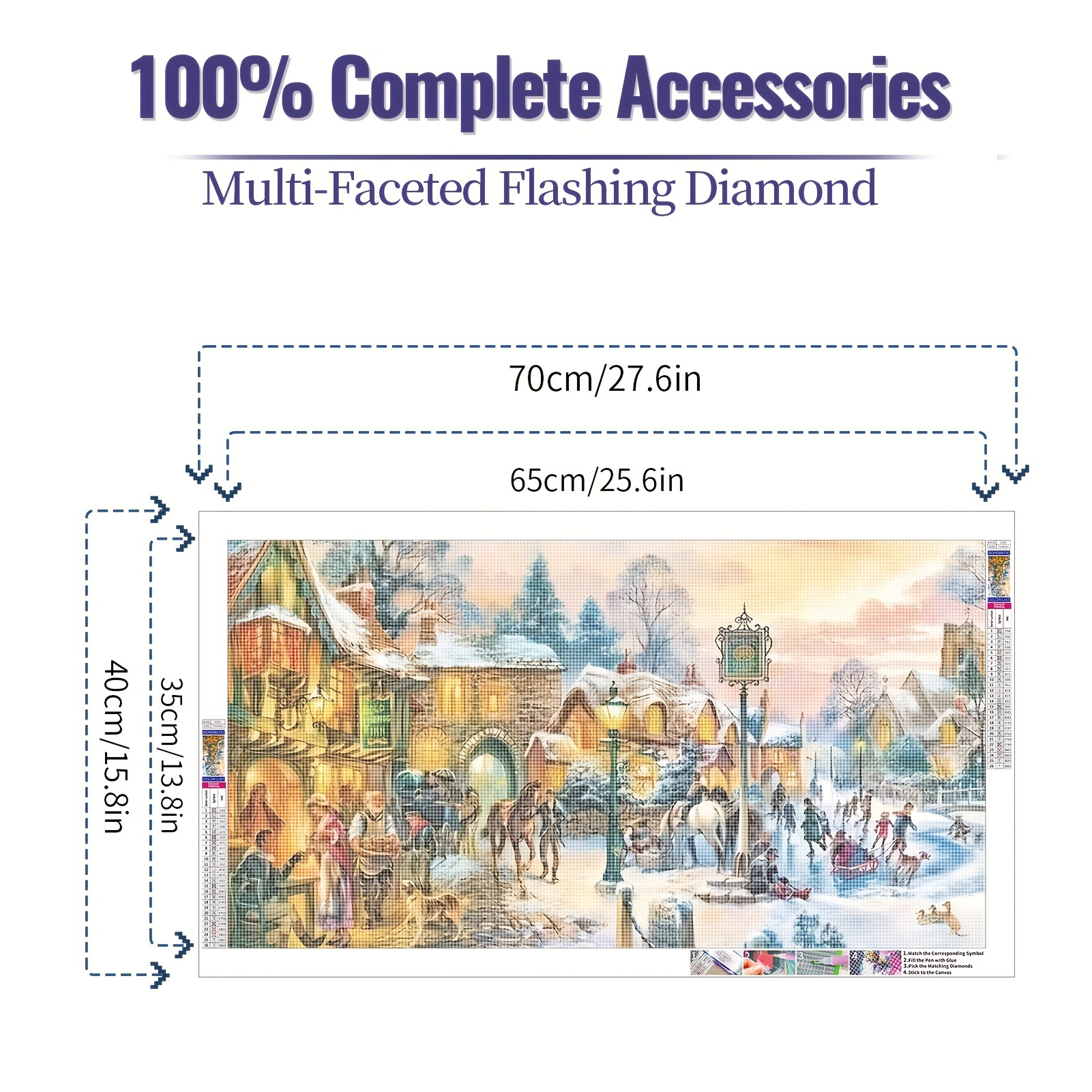 5d Diy Large Diamond Painting Kits For Adult Winter Dusk - Temu
