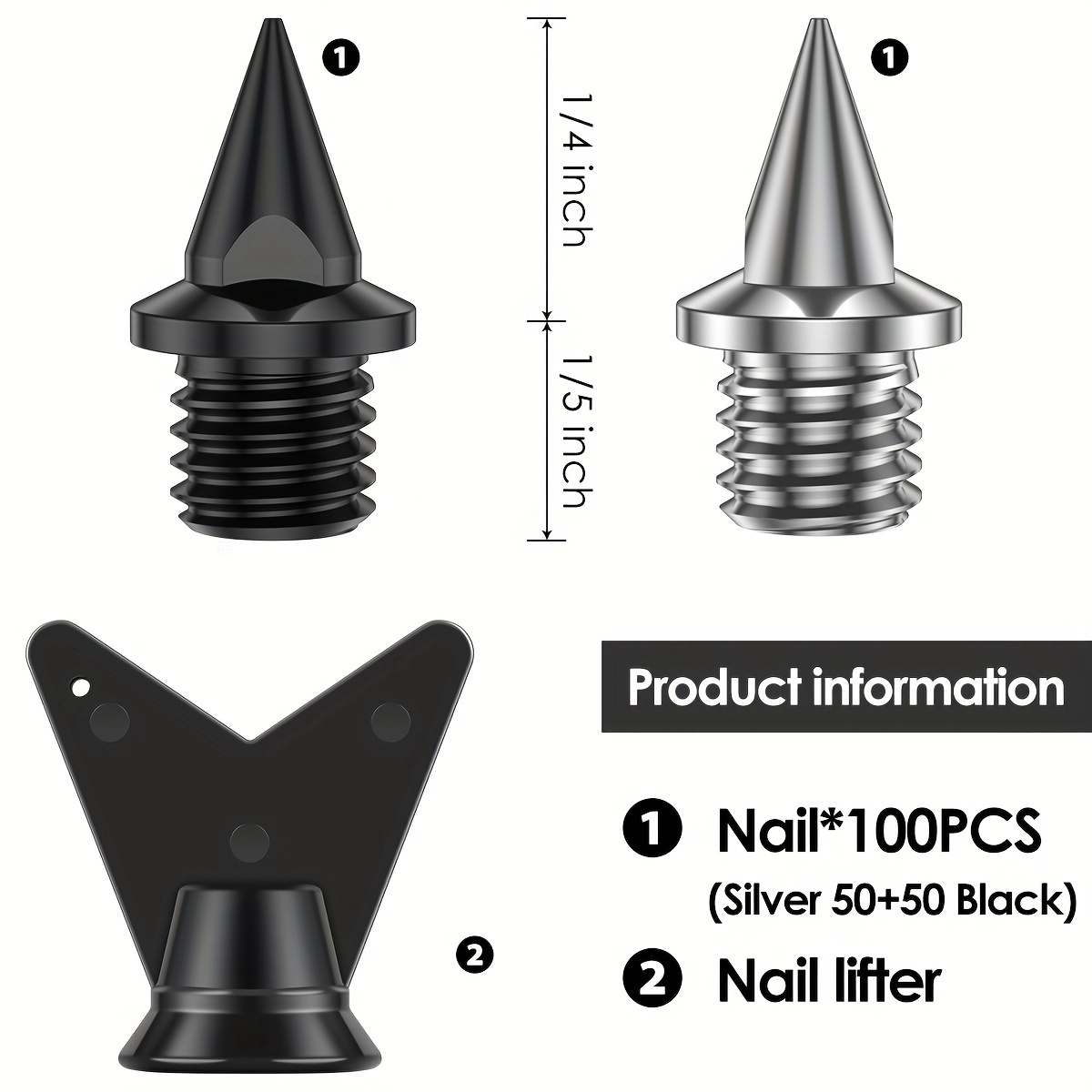 Athletic Replacement Steel Pyramid Spikes