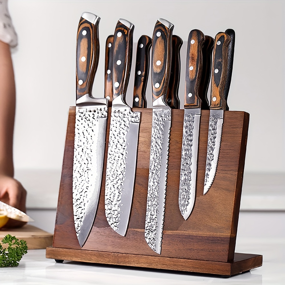 1pc magnetic knife block holder rack home kitchen magnetic stands with strong enhanced magnets multifunctional storage knife holder knife not included kitchen organization and storage details 1