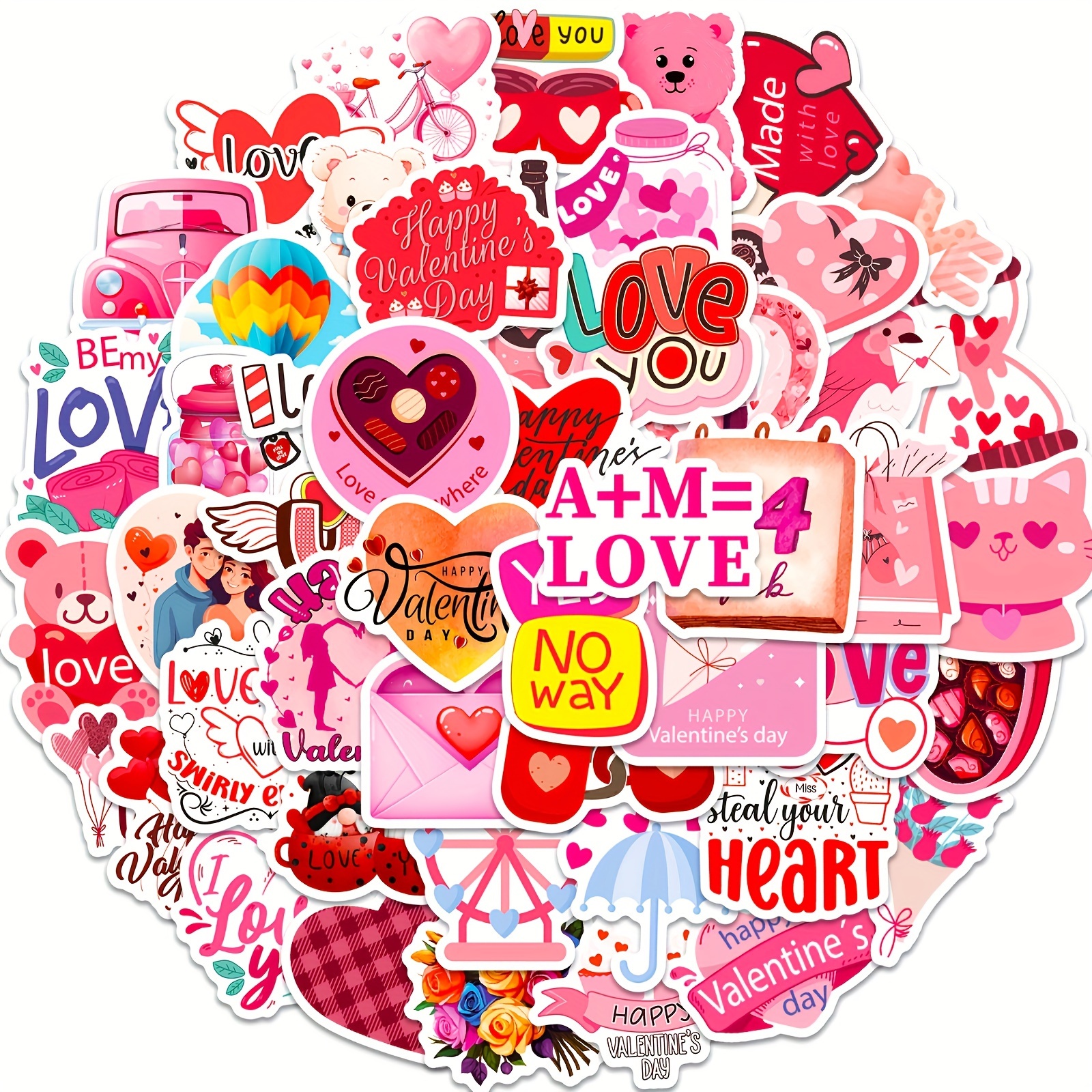 Pink Stickers, Waterproof Vinyl Cute Stickers, Laptop Stickers, Girl Teen  Tween Gift, Water Bottle Stickers, Valentines Day Gift, Stationery 