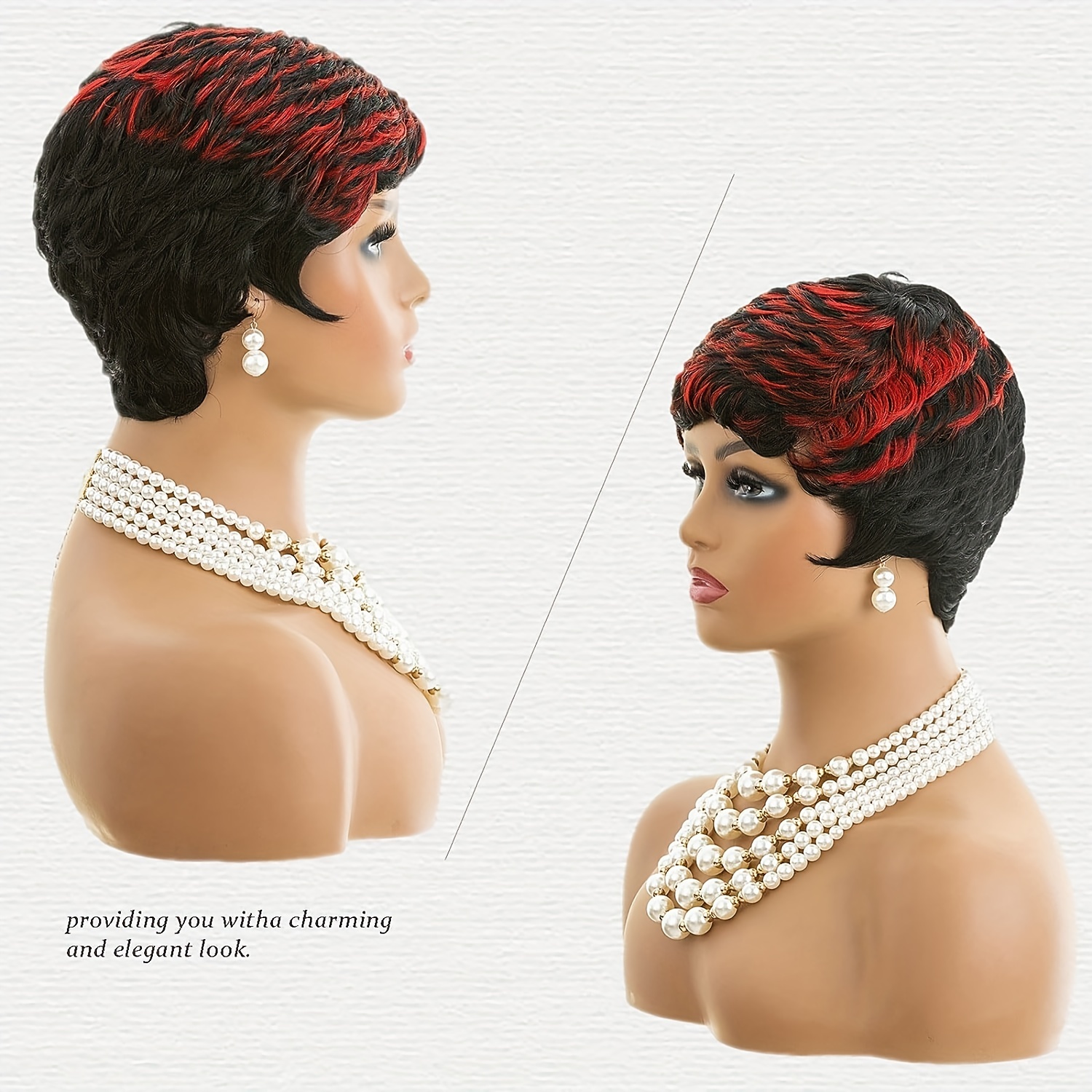 Pixie Cut Short Wig for Women Layered Hairstyles Cosplay Costume