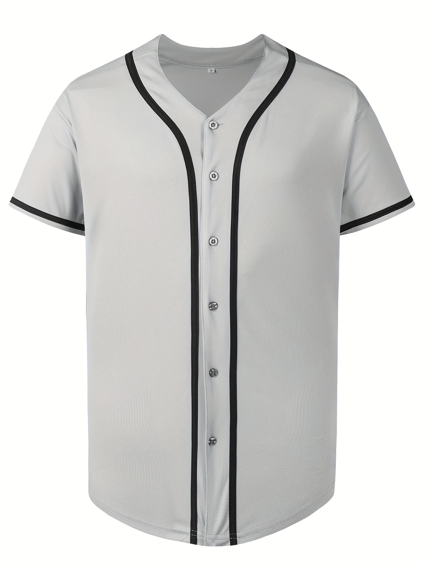 Fashion Blank Baseball Jersey Plain Button-Down Breathable Soft