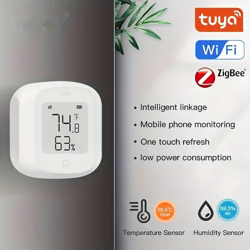 Tuya Wifi Capteur De Température Et D'humidité Intelligent Avec
