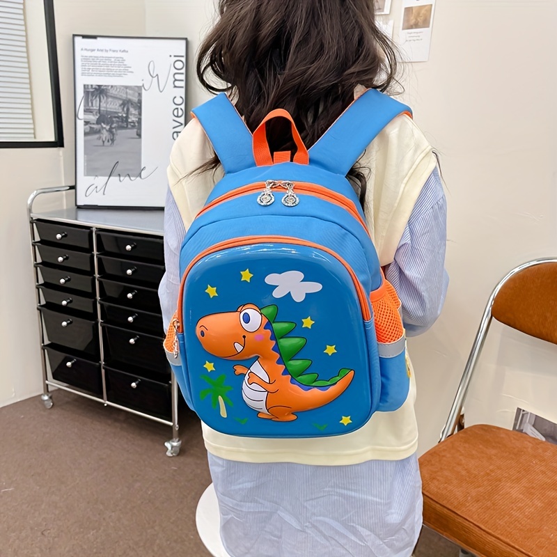 Mochila para niños y niñas, bolsa ligera para preescolar de jardín de  infantes, mochila de dinosaurio para niños con correa de seguridad, Azul  Para
