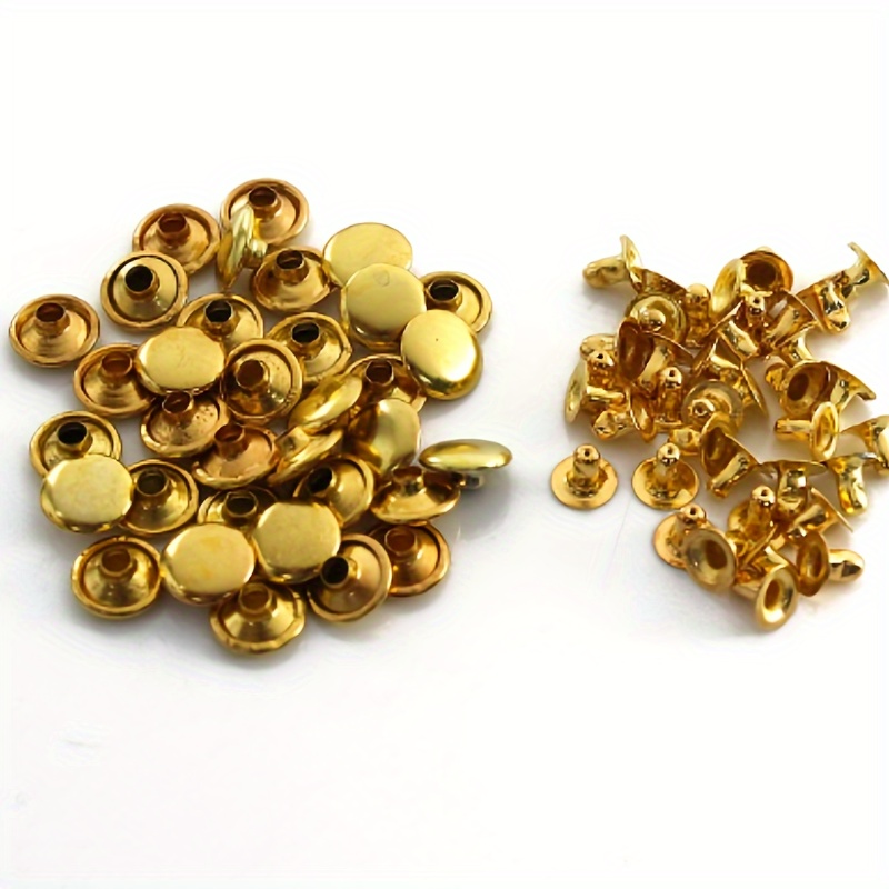 100sets 6mm 8mm Metal Double Cap Rivets Studs Round Rivet for