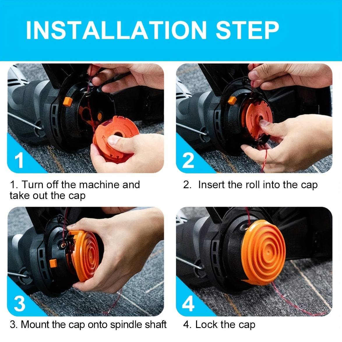 Replacement Spools Compatible Worx Wa0007 Wg116 Wg119 String