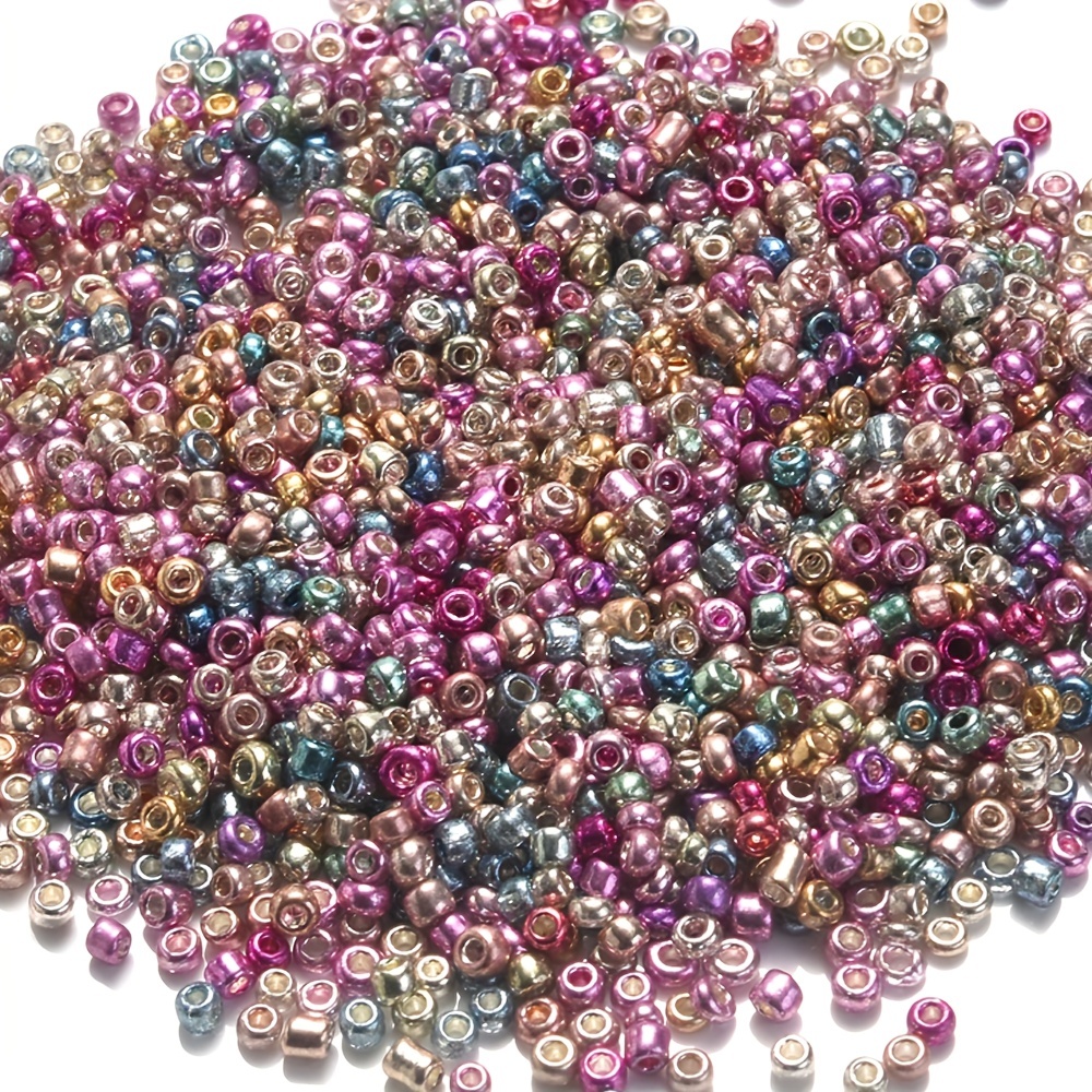 

1000/500/200pcs 2/3/4mm Mixed Mini Glass Beads Multicolor Loose Spacer Beads For Diy Necklace Bracelets Small Business Jewelry Making Craft Supplies