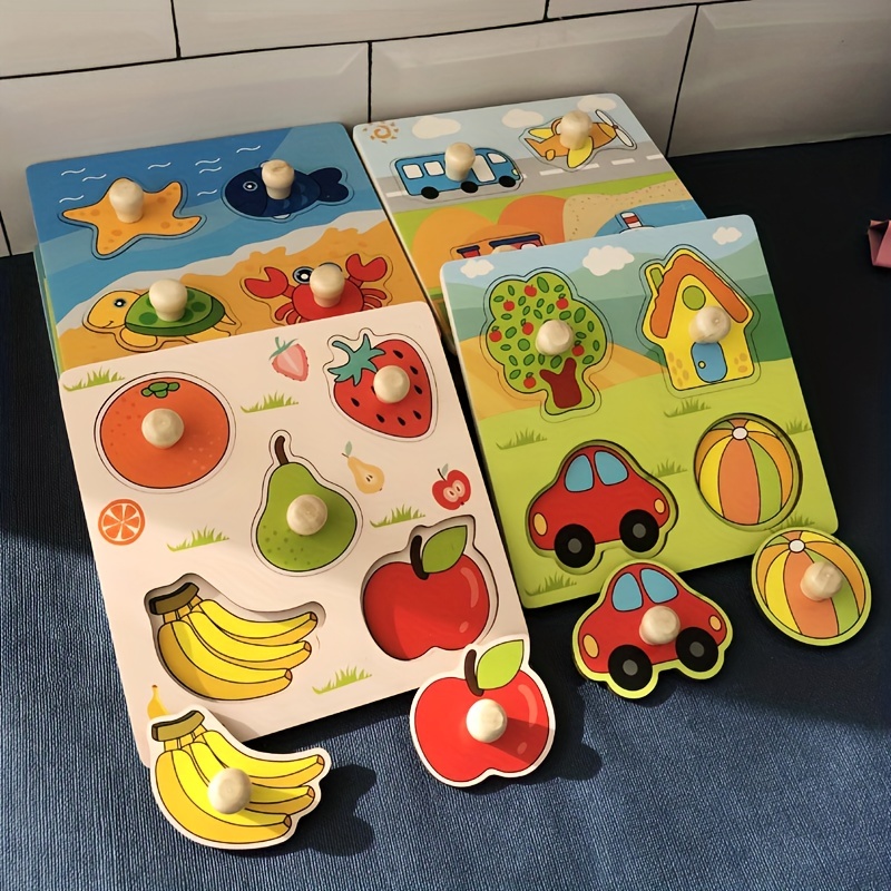 

Planche À Gratter À La Main Pour Enfants, Jouets En Bois De Puzzle 3D, Jouets De Puzzle Cognitif Aux Fruits Montessori Pour Enfants, Planche À Gratter À La Main En Bois