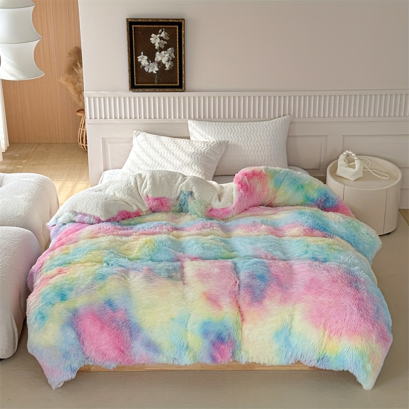 Winter Duvet Cover Taffeta Velvet Warm Quilt Cover for Double Queen King  Size Bed Bedding Lamb Fleece Blanket Comforter Case