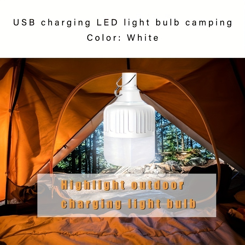 LED Camping Light USB Rechargeable Bulb For Outdoor Tent Lamp Portable  Lanterns Emergency Lights For BBQ Hiking Outdoor No.03 