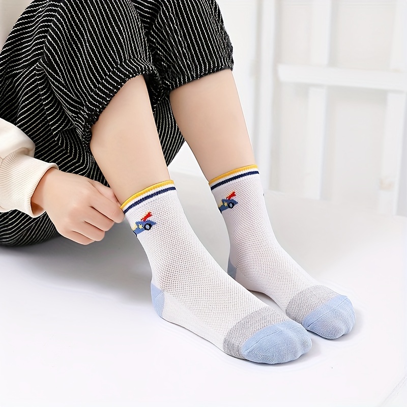 5 paires de chaussettes pour enfants, impression mignonne