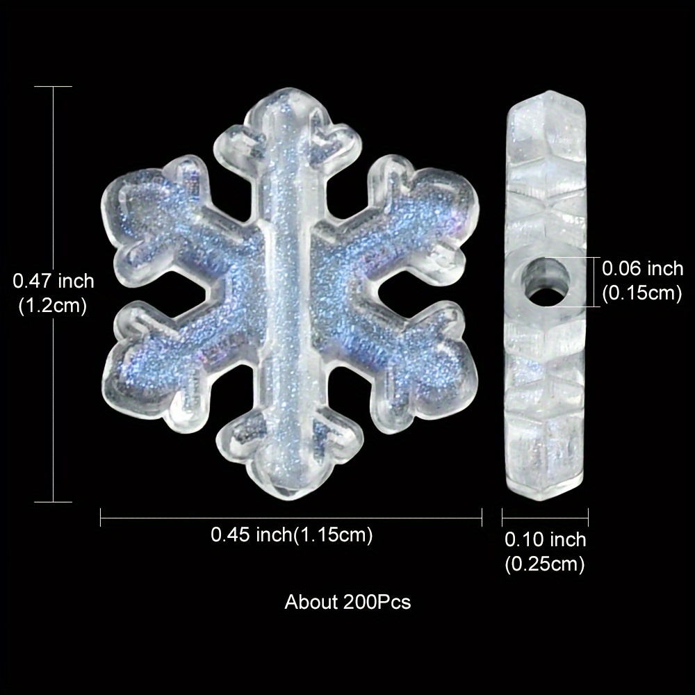 About Snowflake Acrylic Beads For Jewelry Making - Temu