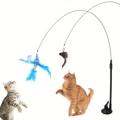 Cat Toys Cat Feather Toys Kitten Toys Jump Exercise - Temu