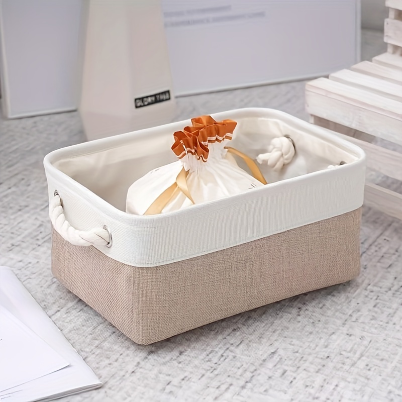 Canvas Baskets Storage Baskets For Organizing Shelves - Temu