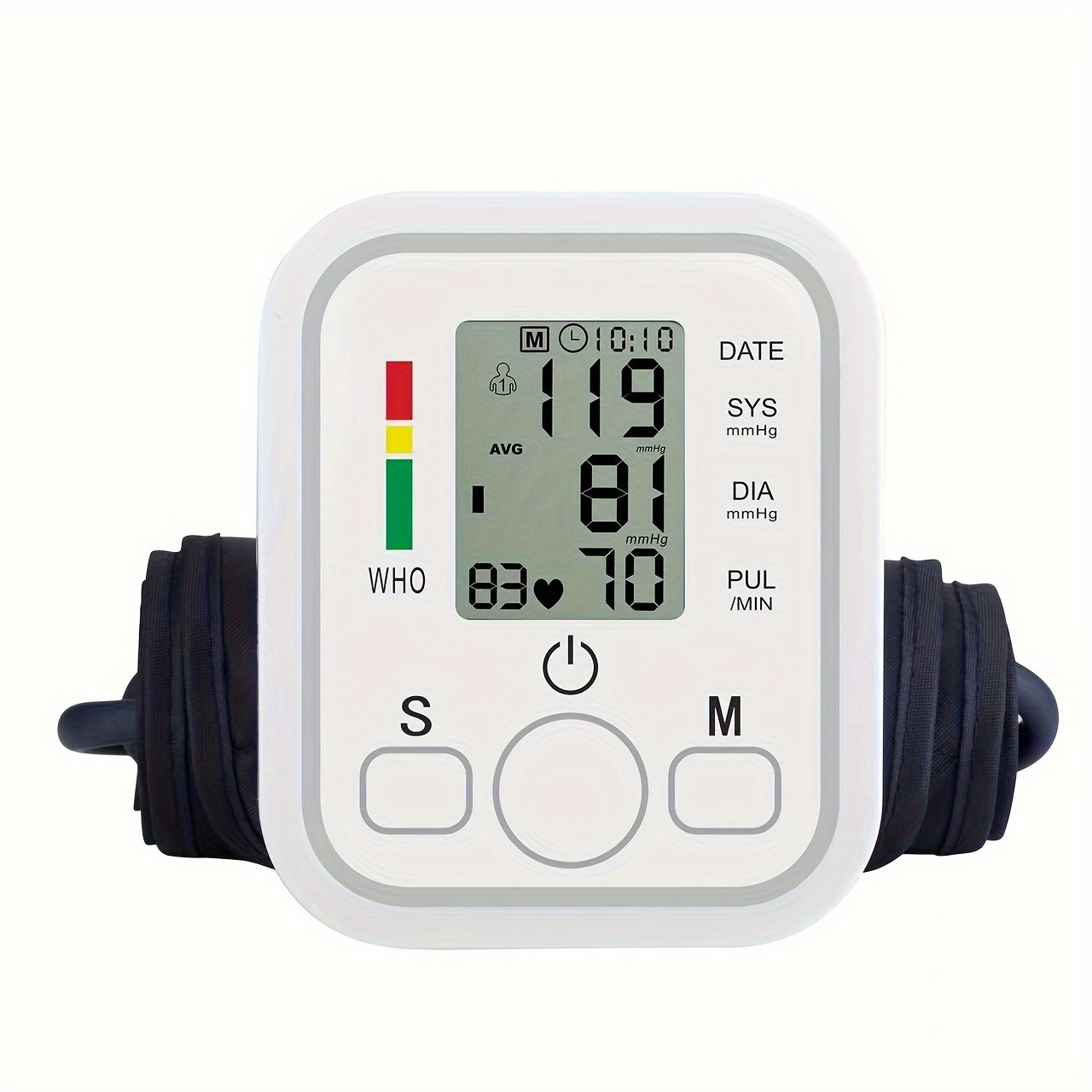  Monitor de presión arterial del brazo superior para uso  doméstico, 2 modos de usuario, esfigmomanómetro eléctrico digital medidor  de máquina BP : Industrial y Científico