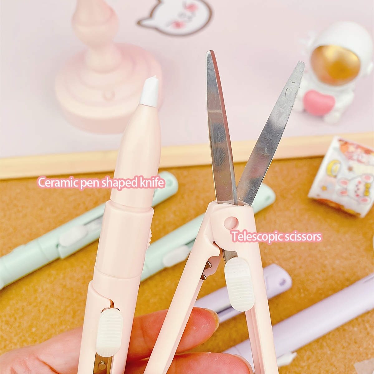 Portable Folding Pen Scissors Ceramic Paper Cutter Student Mini Scissors  Multifunctional Diary Cutting - Temu