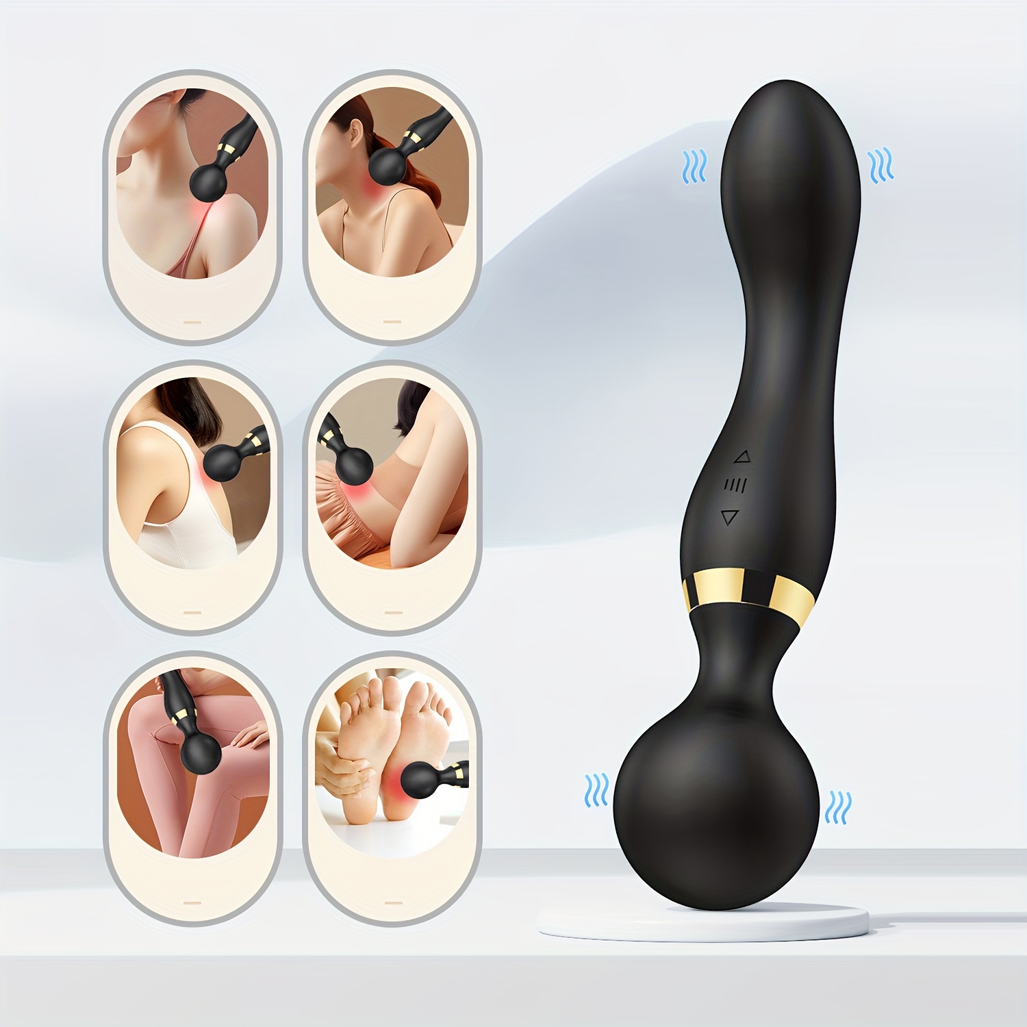 portable electric massage stick high frequency vibration massage massage gun 8 speed 20 frequency muscle relaxation handheld massager for body back neck legs waist massage easy to carry ultra compact elegant design high speed drive motor details 1