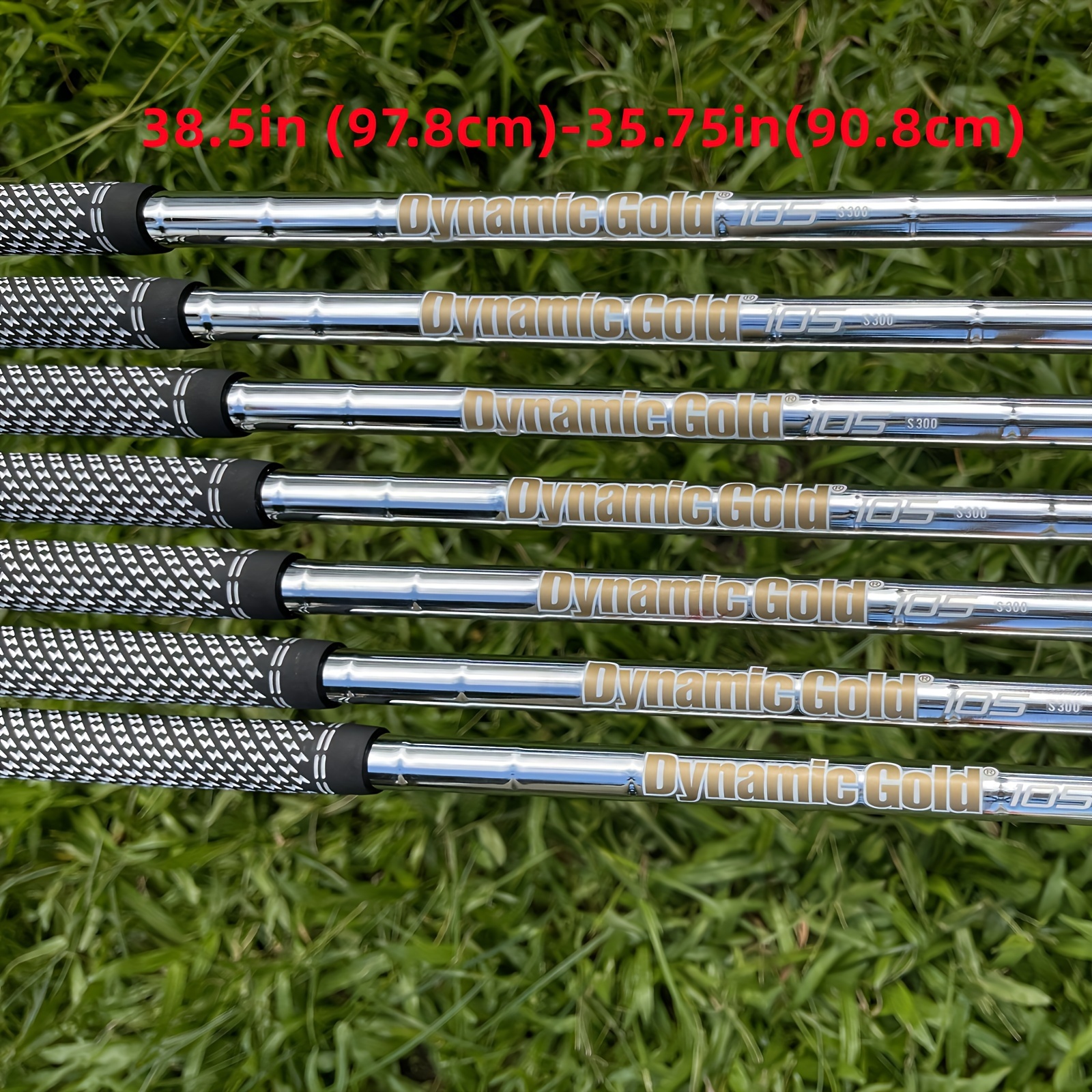 7pzas, palos de golf forjados S20C MB 4, 5, 6, 7, 8, 9, P, con palos de golf con eje de acero dinámico de color dorado 105, S300