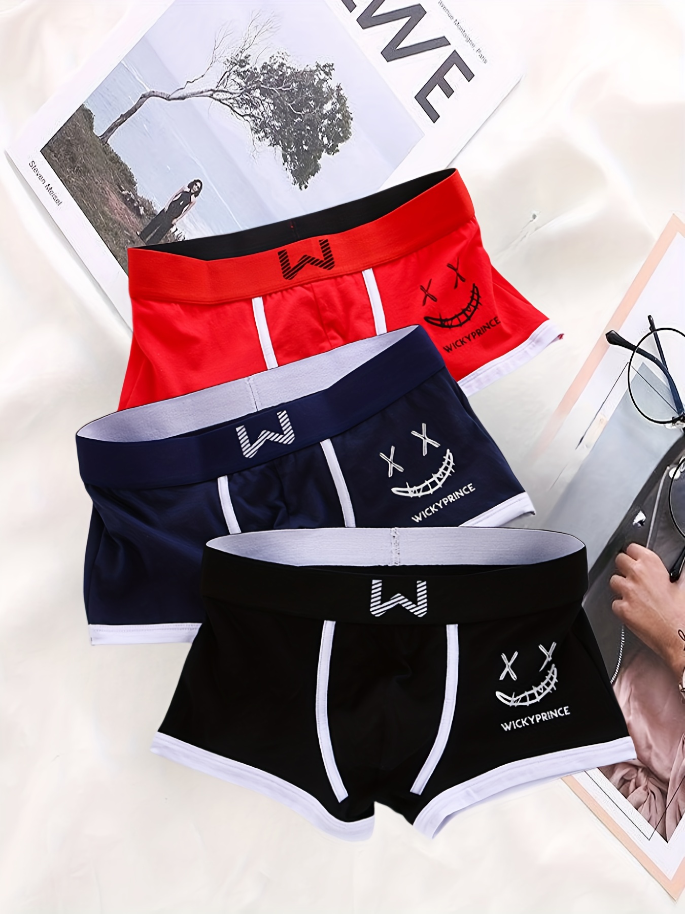 Cartoon Novelty Print Men's Cool Boxer Briefs Underwear - Temu Canada