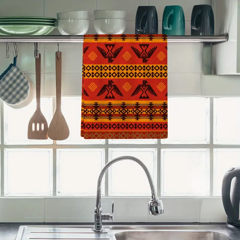 Boho Dishwashing Cloth Eagle Native American Ethnical Style - Temu