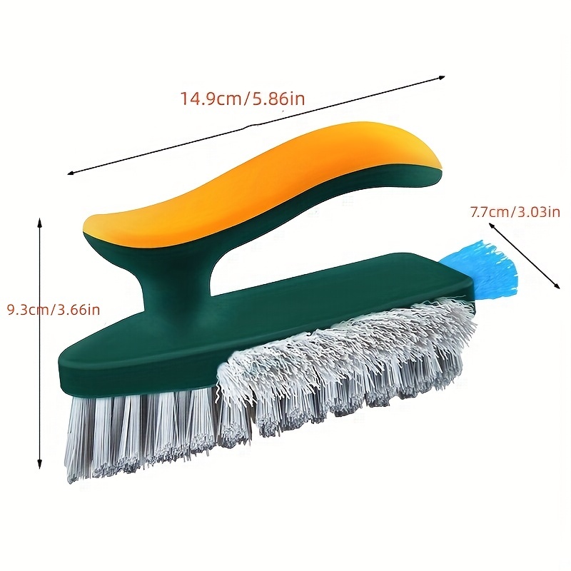 1pc Crevice Brush, A Bathroom Floor And Corner Cleaning Brush With Scraper,  Suitable For Various Corner Gaps, Manual Brush