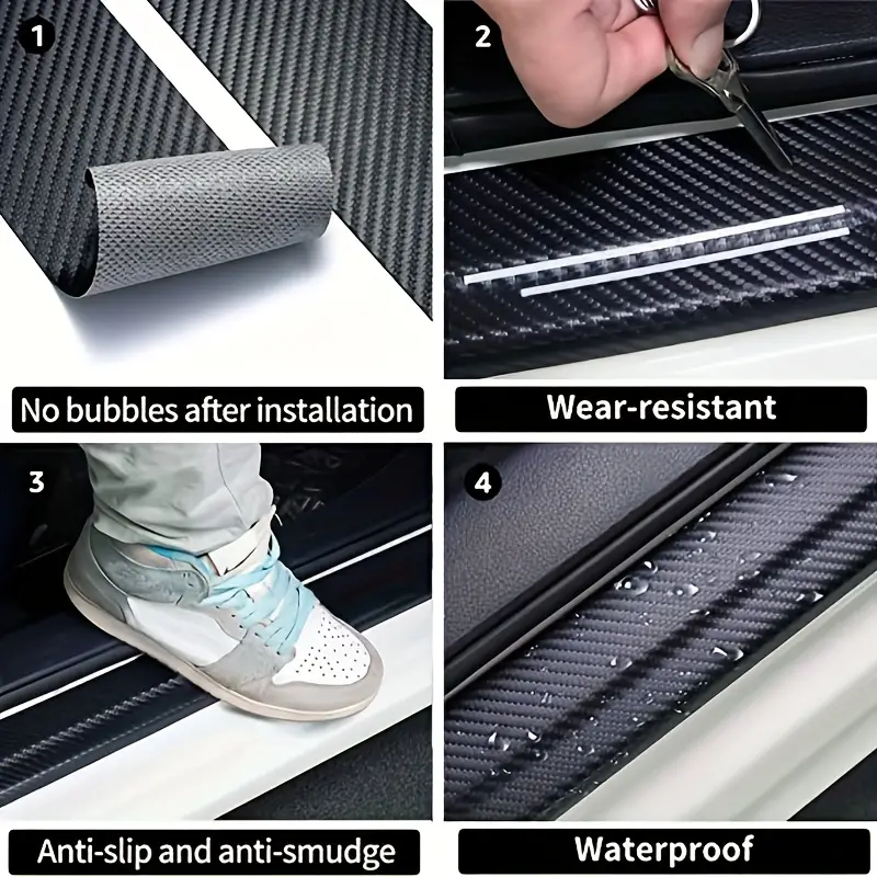 Autotürschwellen-Verschleißplatten-Carbonfaser-Styling-Einstiegsleisten-Schutzfolienaufkleber  - Temu Germany