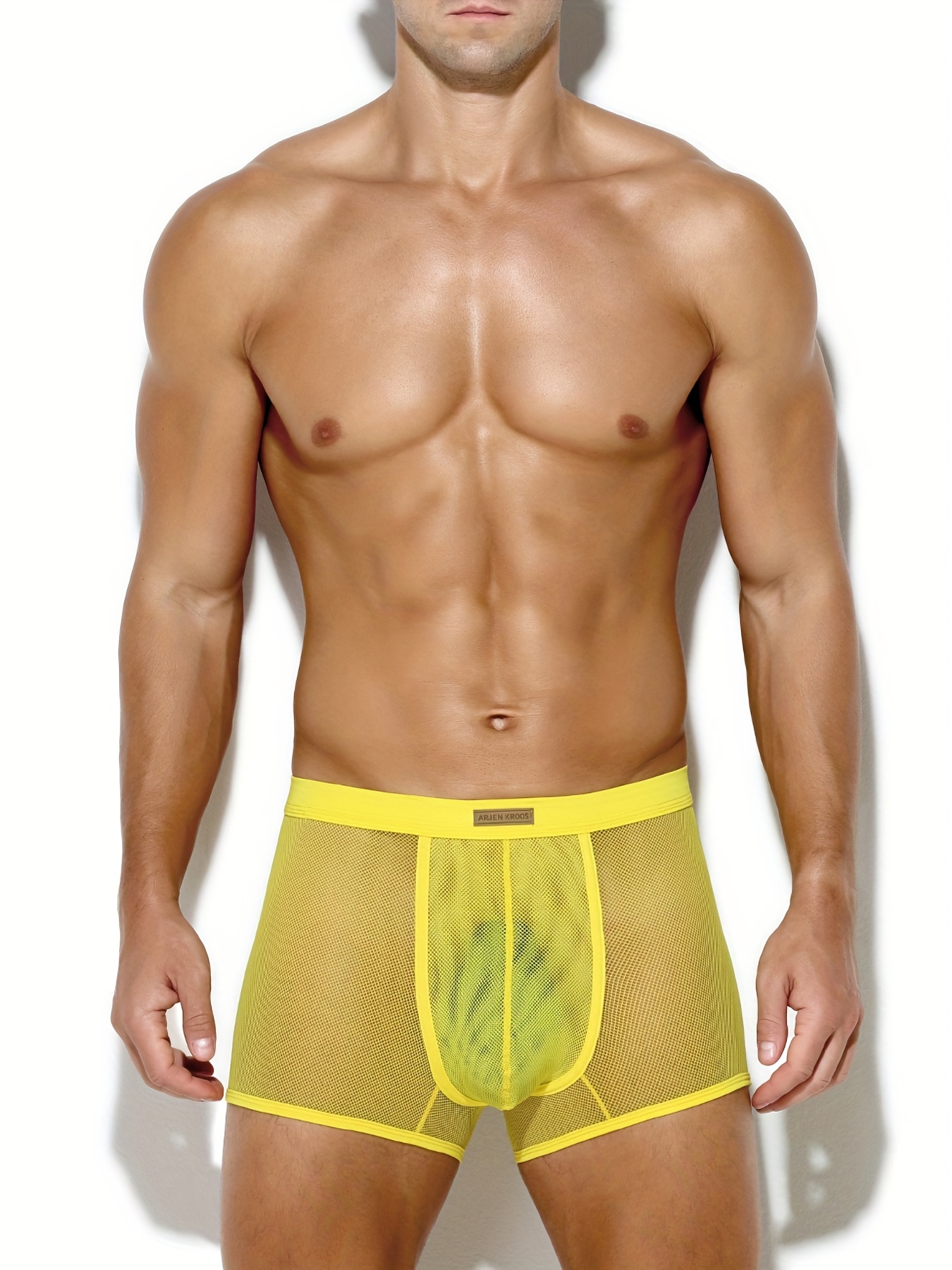 Men's Underwear Boxers Sexy Hollow Mesh See Sex Pleasure - Temu Australia