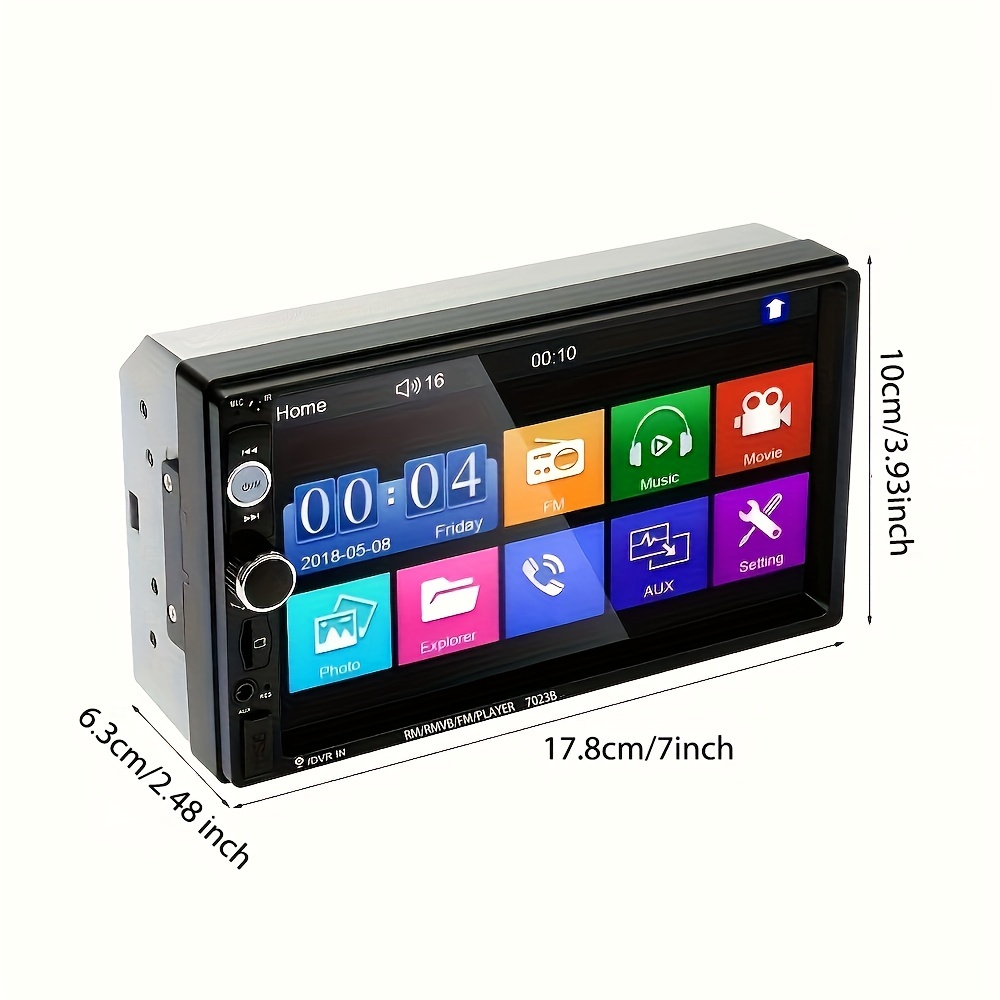 2 Din Car Radio Mp5 Player Hd Touch Screen Support Usb Sd Fm - Temu