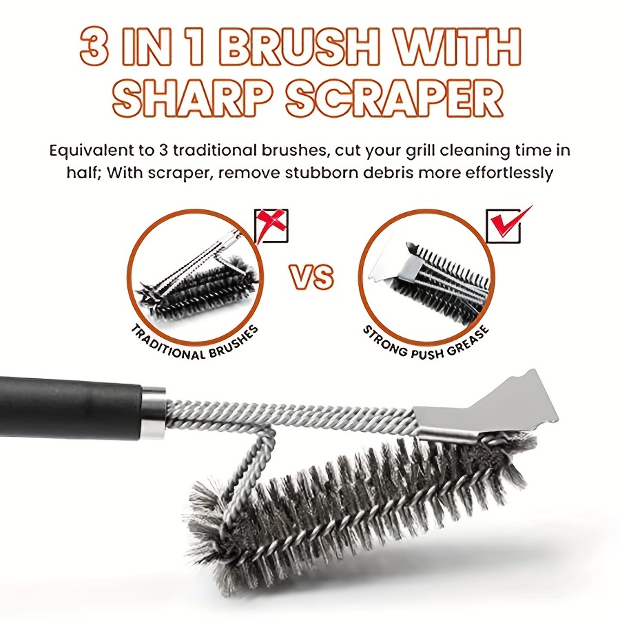 Grill Brush and Scraper - Extra Strong BBQ Cleaner Accessories