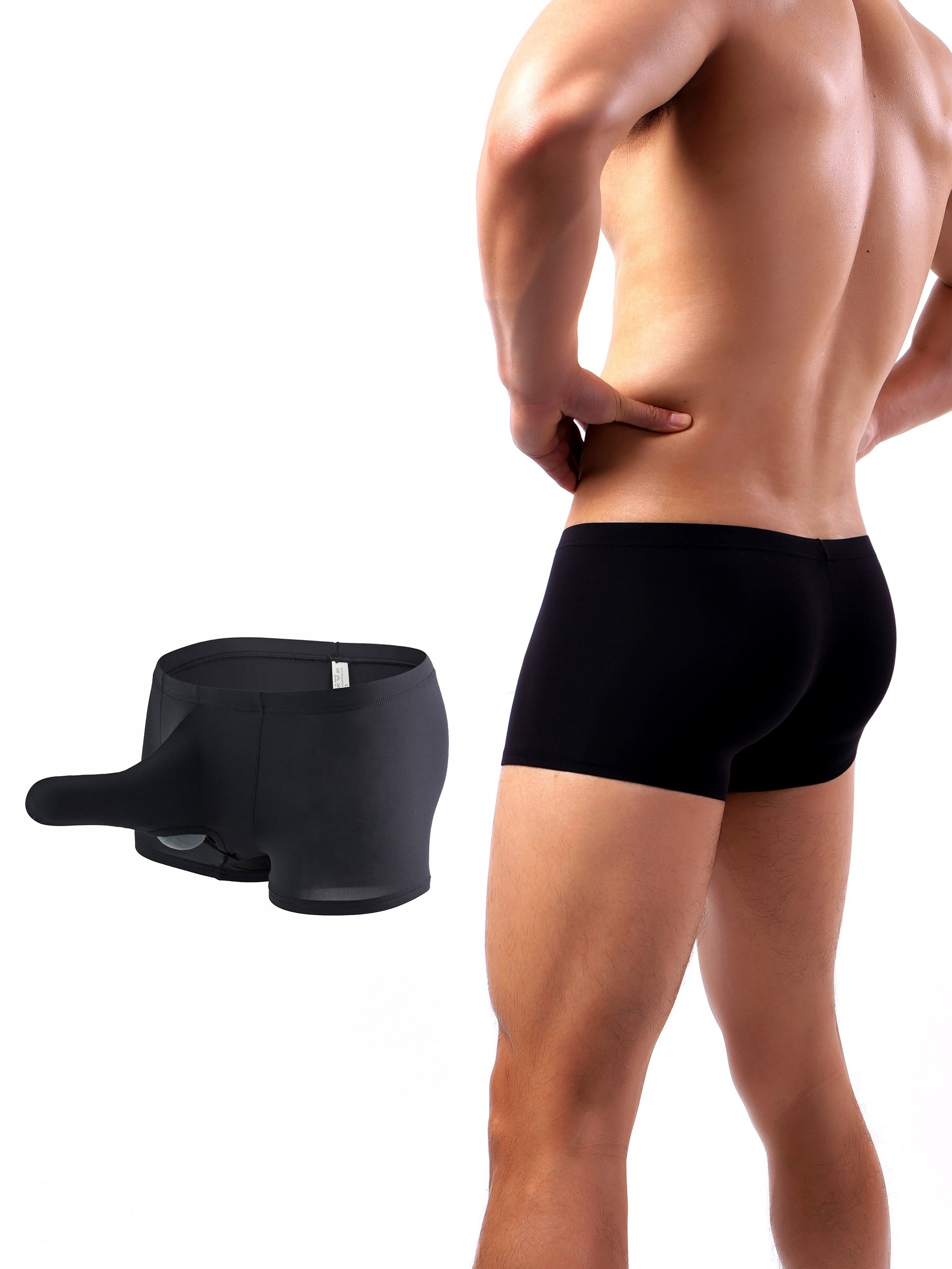Breathable Underwear with Penis Hole, Open Crotch Pouch Bag for Men