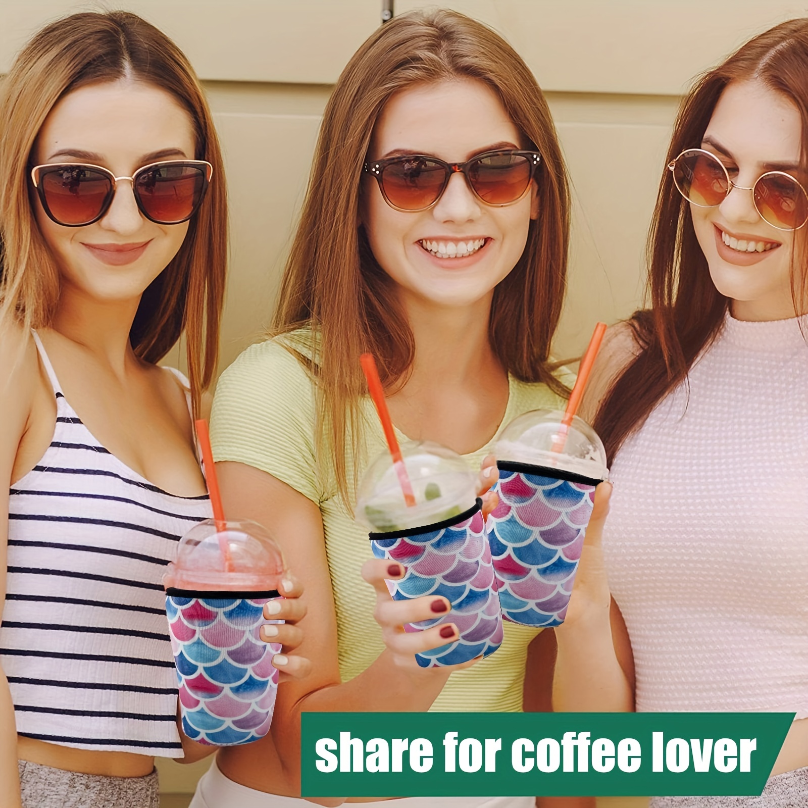 Reusable Iced Coffee Insulator Sleeves For Cold Beverages And Neoprene Cold  Coffee Cup Sleeves Cooler Cover For Coffee Cups(floral) - Temu